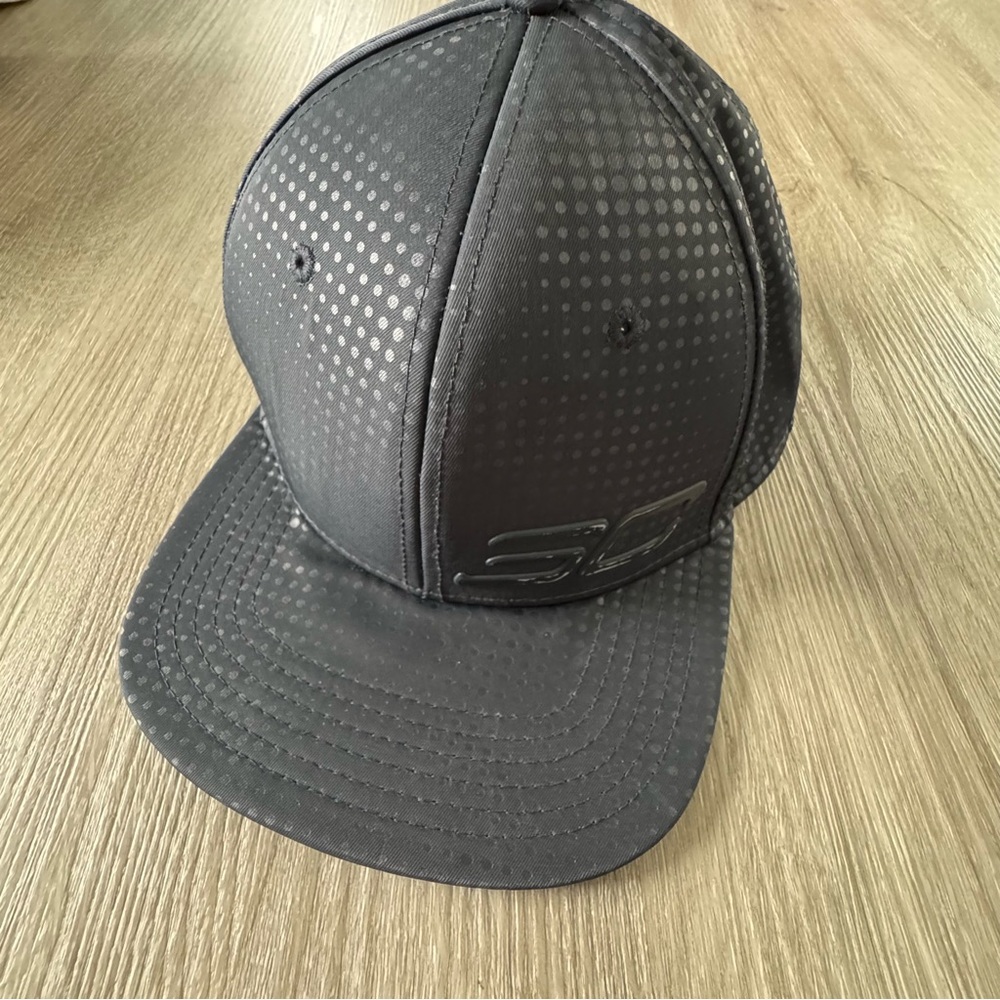 Under Armor Snapback Flat Brim SC30 Hat - Black/Gray
